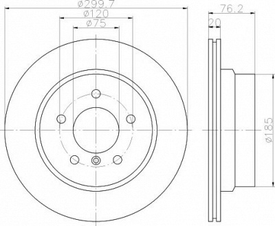HELLA PAGID 8dd355120211 -  Тормозной диск